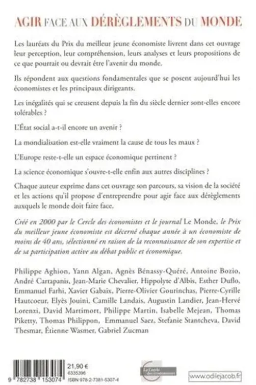 Agir face aux dérèglements du monde. Par vingt-six économistes français, Le Cercle des économistes