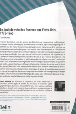 Agrégation anglais : Le droit de vote des femmes aux Etats-Unis, 1776-1965, Claire Delahaye