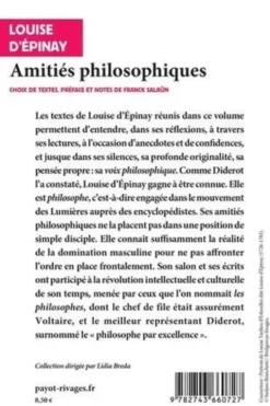 Amitiés philosophiques, Madame d'Epinay