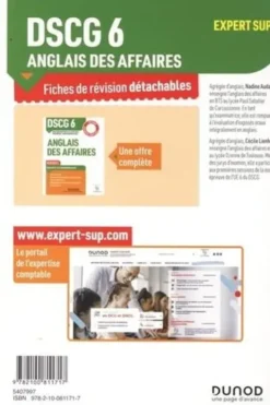 Anglais des affaires DSCG 6 . Fiches de révision, Edition 2020-2021, Nadine Audabram