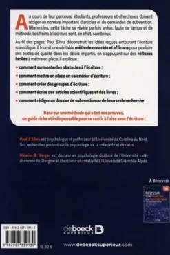 Apprendre à écrire vite et bien. Guide pratique de l’écriture académique, Paul-J Silvia