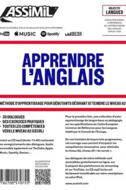 Apprendre l'Anglais. Niveau débutants-A2, avec 1 CD audio MP3, Tony Bulger