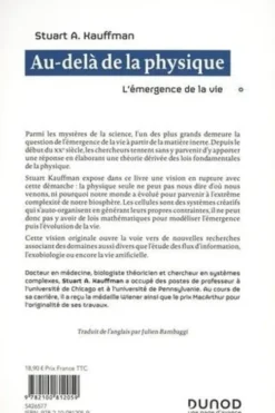 Au-delà de la physique. Un nouveau regard sur l'origine de la vie, Stuart Kauffman