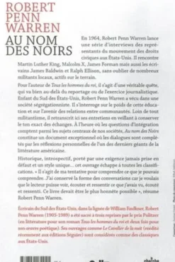 Au nom des Noirs. Etats-Unis, 1964 : au coeur du mouvement pour les droits civiques, Robert Penn Warren