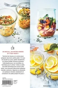 Bocaux minute. 75 recettes rapides et saines à préparer en un clin d'oeil au micro-ondes, Guillaume Marinette