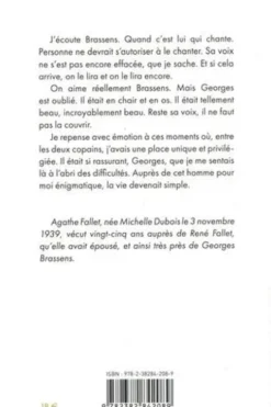 Brassens. Des souvenirs trop beaux pour moi, Agathe Fallet