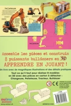 Bulldozers. Avec 1 livre et 8 modèles, David Hawcock
