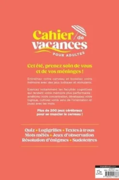 Cahier de vacances pour adultes Mémoire Booster, Yann Caudal