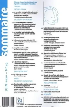 Carrefours de l'éducation N° 49, juin 2020 : Le conseiller principal d'éducation entre héritage et nouvelles professionnalités, Anne Delbrayelle