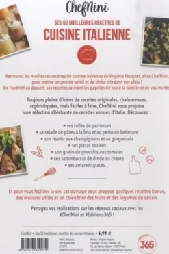 ChefNini : Ses 52 meilleures recettes de cuisine italienne, Virginie Fouquet