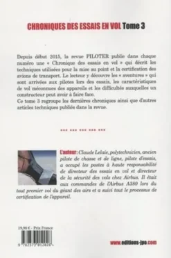 Chroniques des essais en vol. Tome 3, Claude Lelaie