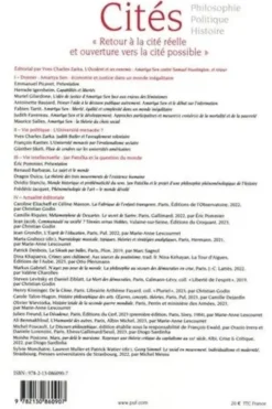 Cités N° 98/2024 : Amartya Sen : économie et justice dans un monde inégalitaire, Christian Godin