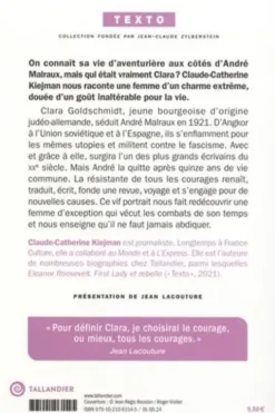 Clara Malraux, l’aventureuse, Claude-Catherine Kiejman