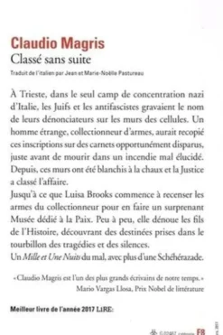 Classé sans suite, Claudio Magris