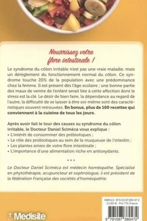 Côlon irritable. Nourrissez votre flore intestinale !, Daniel Scimeca