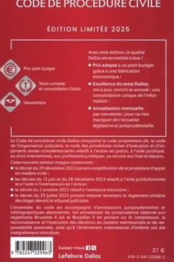 Code de procédure civile annoté. Edition limitée, Edition 2025, Pierre Callé