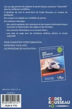 Codes Rousseau. Préparation Permis Plaisance Extension "hauturière"