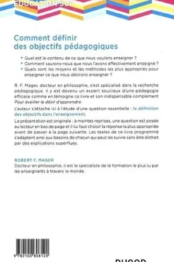 Comment définir des objectifs pédagogiques, Robert F. Mager