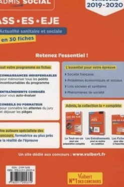 Concours ASS, ES, EJE. Actualité sanitaire et sociale en 30 fiches, Edition 2019-2020, Laurence Rambour