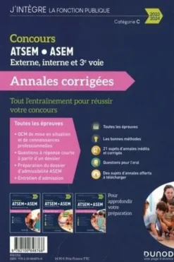 Concours ATSEM/ASEM Externe, interne et 3e voie. Annales corrigées, Edition 2023-2024, Corinne Pelletier