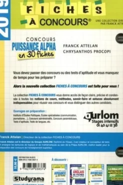 Concours puissance alpha en 30 fiches, Franck Attelan