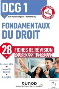 DCG 1 Fondamentaux du droit. Fiches de révision, 3e édition, Jean-François Bocquillon