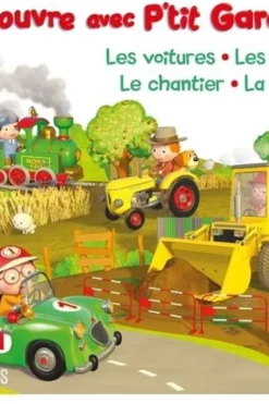 Découvre avec P'tit Garçon. Les voitures, Le train, Le chantier, La ferme, Nathalie Bélineau
