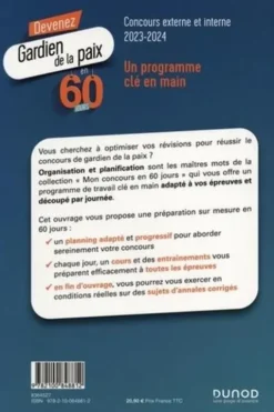 Devenez gardien de la paix en 60 jours. Concours externe et interne, Edition 2023-2024, Delphine Belleney