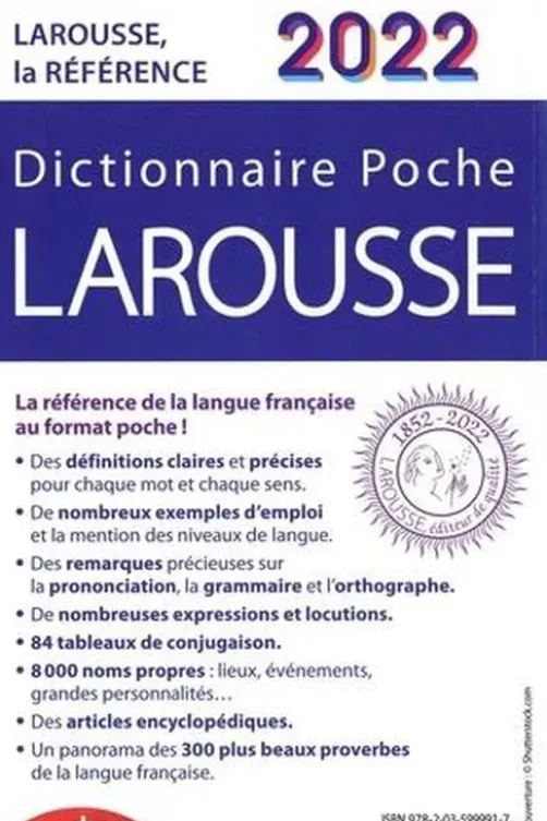 Dictionnaire Larousse de poche. Edition 2022