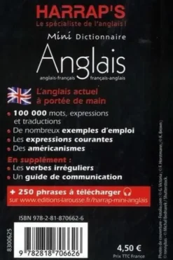 Dictionnaire mini anglais. Anglais-français, français-anglais, Harrap