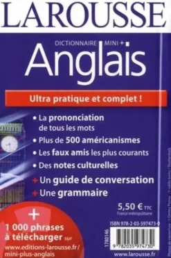 Dictionnaire mini + anglais, Marc Chabrier