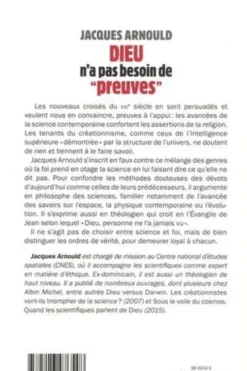 Dieu n'a pas besoin de "preuves", Jacques Arnould