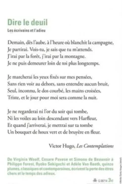 Dire le deuil. Les écrivains et l'adieu, Buson Yosa