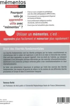Droit des libertés fondamentales. Cours intégral et synthétique, Edition 2025-2026, Vanessa Barbé