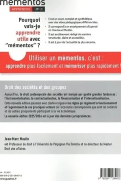 Droit des sociétés et des groupes. Edition 2025-2026, Jean-Marc Moulin