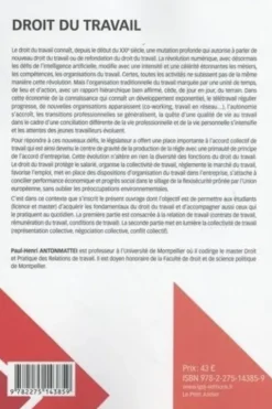 Droit du travail. 4e édition, Paul-Henri Antonmattei
