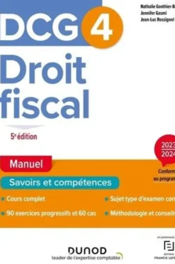 Droit fiscal DCG 4. Manuel, Edition 2023-2024, Nathalie Gonthier-Besacier