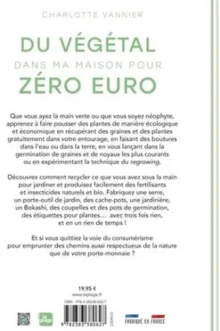 Du végétal dans ma maison pour zéro euro, Charlotte Vannier