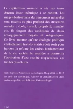 Ecolos, mais pas trop... Les classes sociales face à l'enjeu environnemental, Jean-Baptiste Comby