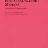 Ecrits d'Alessandro Mendini. Architecture, design et projet