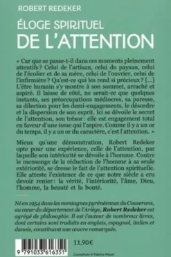Eloge spirituel de l'attention, Robert Redeker