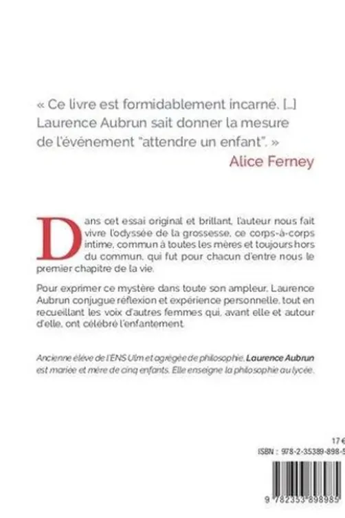 Enceintes. La vie en soi, Laurence Aubrun