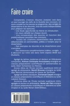 Faire croire. Laclos, Musset, Arendt. Prépas scientifiques concours, Edition 2023-2024, Kishore Annoussamy
