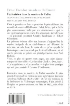 Fantaisies. Dans la manière de Callot, Ernst Theodor Amadeus Hoffmann