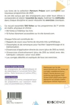 100 fiches pour bien démarrer en prépa. MPSI, MP2I, PCSI, PTSI, BCPST 1. Maths-Physique-Chimie, Edition 2021-2022, Marie-Virginie Speller