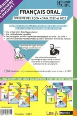 Français épreuve de leçon. Oral, Edition 2022-2023, Anne-Rozenn Morel