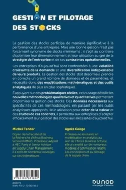 Gestion et pilotage des stocks. Outils analytiques et méthodologies d'optimisation, Michel Fender