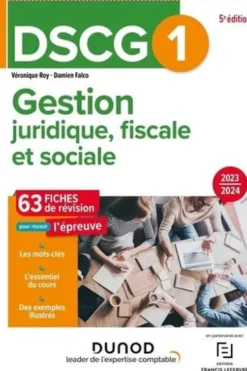 Gestion juridique, fiscale et sociale DSCG 1. Fiches de révision, Edition 2023-2024, Véronique Roy