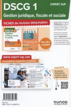 Gestion juridique, fiscale et sociale DSCG 1. Fiches de révision, Edition 2023-2024, Véronique Roy