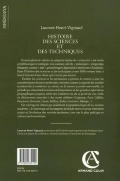 Histoire des sciences et des techniques. XVIe-XVIIIe siècle, Laurent-Henri Vignaud